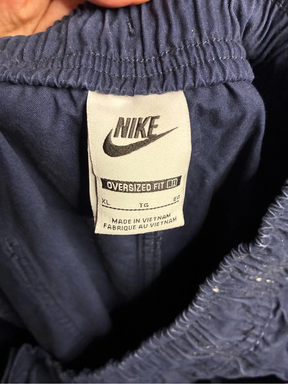 Nike Men's Oversized Navy Drawstring Pants